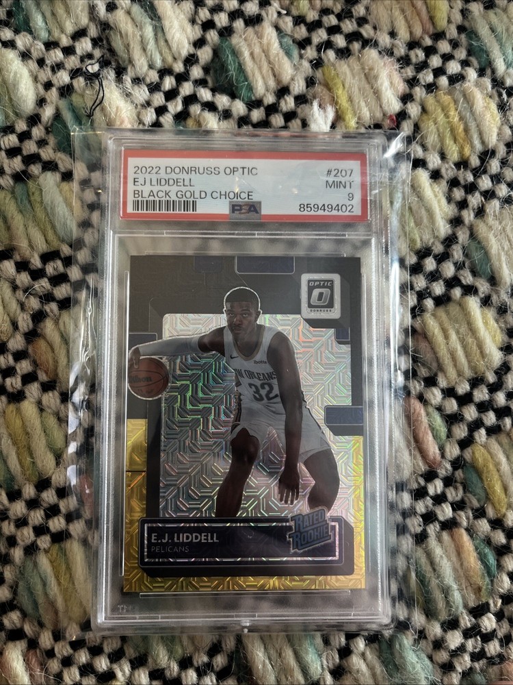 EJ Liddell Black Gold Choice /8 PSA 9 Gem Mint Rookie Card