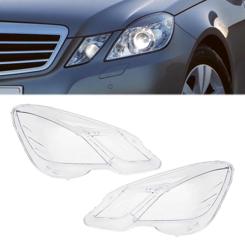 Headlight Lens Cover Lampshade For 2009-2013 Mercedes-Benz W212 E350 E500 E63