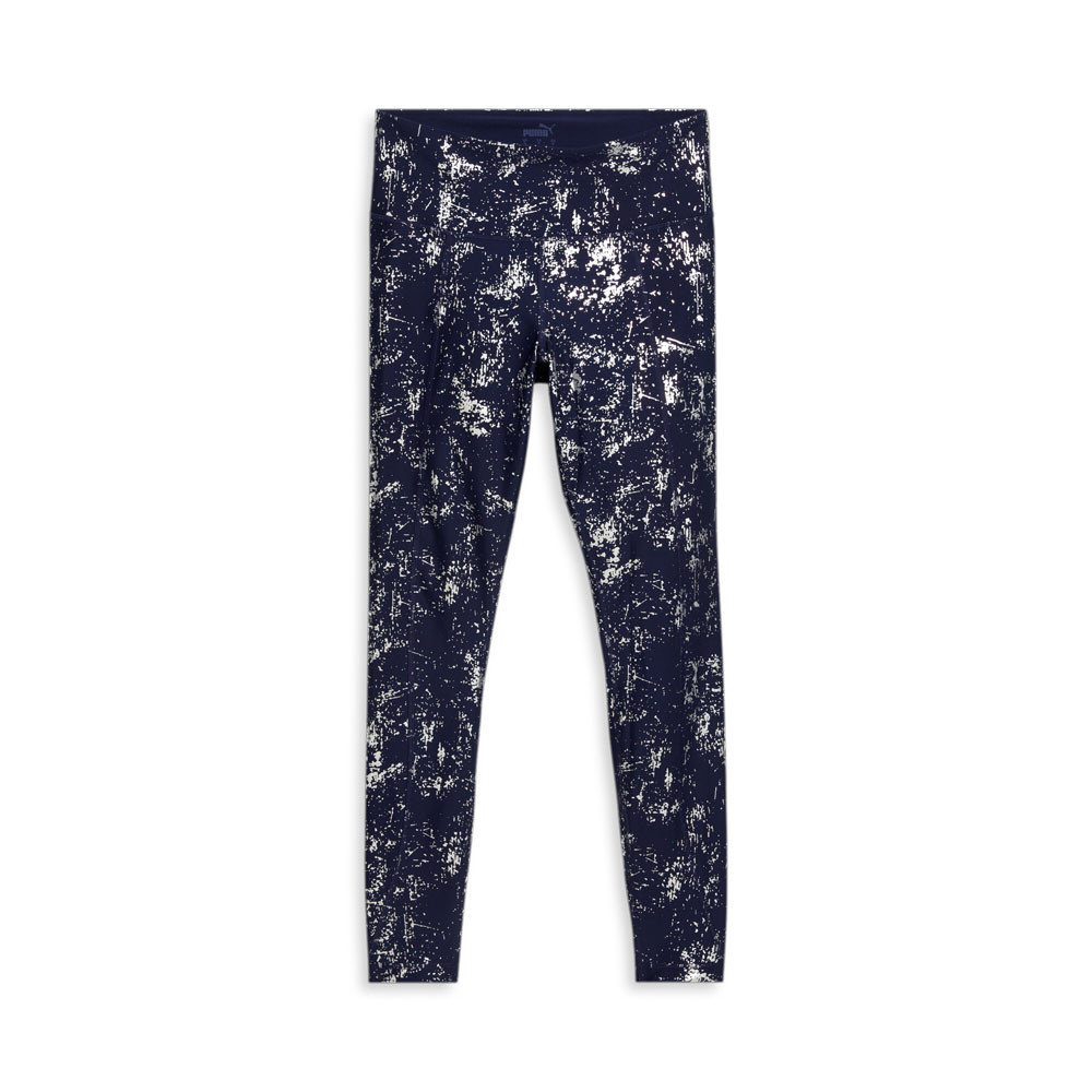 PUMA Womens Metallic Shine Blue Athletic Leggings for Casual Wear