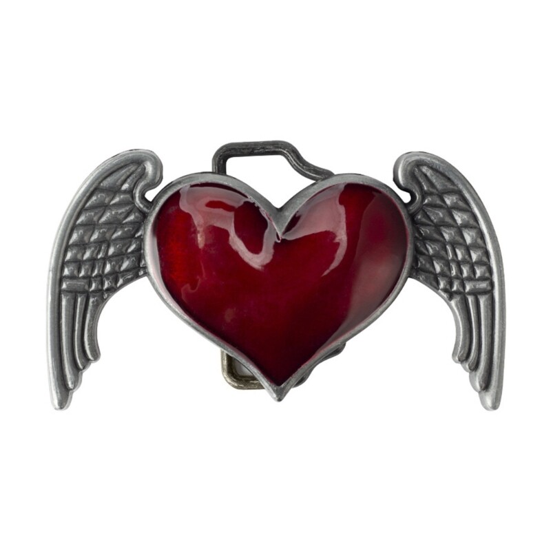 Creative Carved Heart & Wing Belt Buckle for DIY Waist Accessories