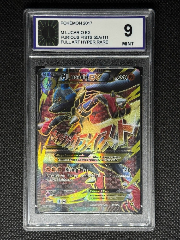 M MEGA LUCARIO EX 55A/111 ALT ART BLACK STAR PROMO CGC 10 POKEMON 2017 CROSS PSA