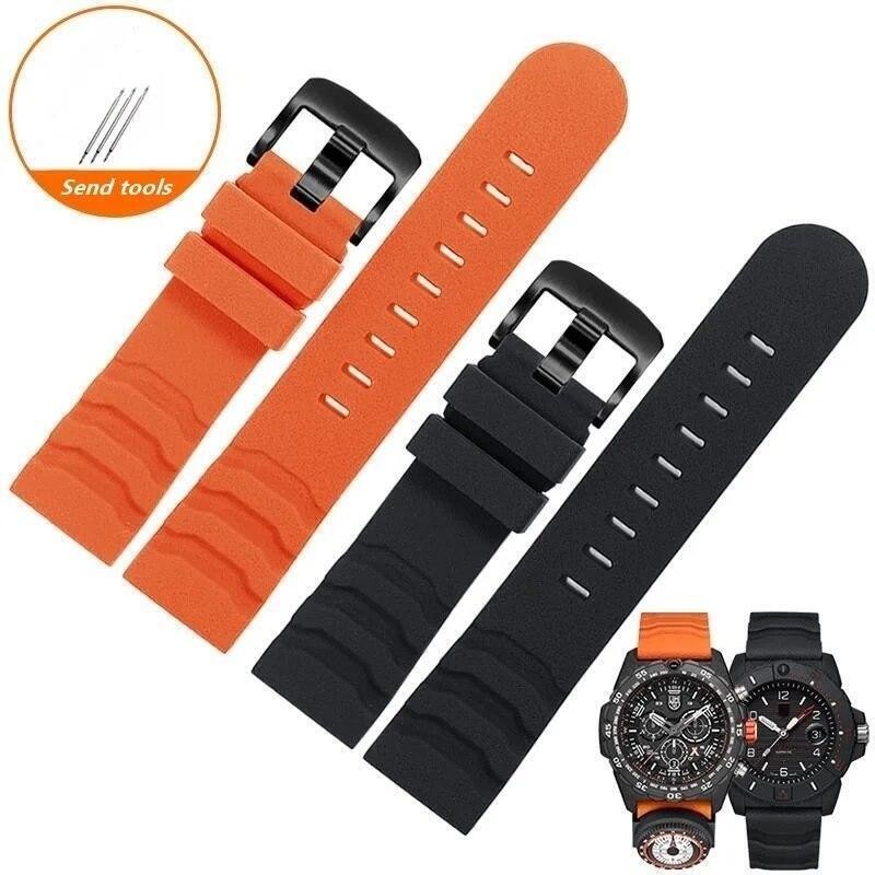 For Luminox Xs3749 XS3789 Silicone Replacement Band Rubber Watch Strap 24mm