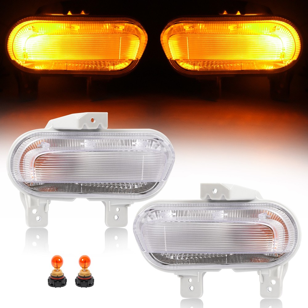 Pair Halogen Parking Turn Signal Lights W/Bulbs For Jeep Renegade 2019-2022 2023