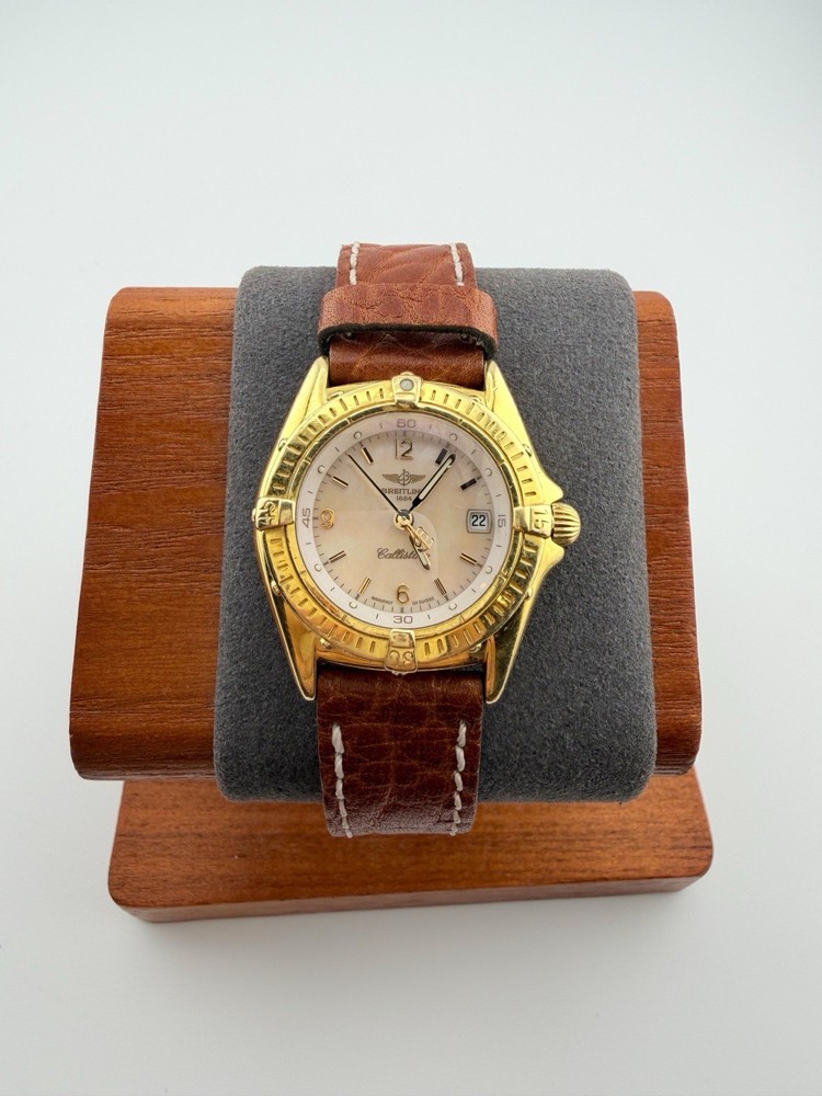 Vintage Breitling Callistino 18K Gold Watch AAA65