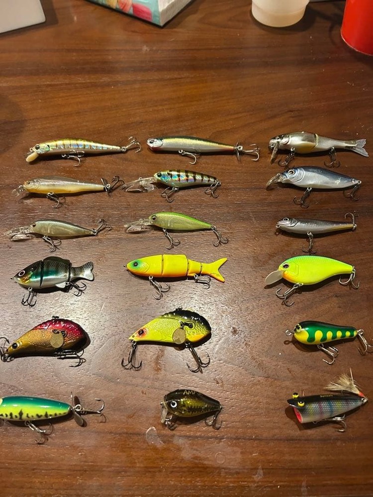 Megabass Bass Fishing Lure Set 18pcs, Used, Slight Rust, Hard Baits