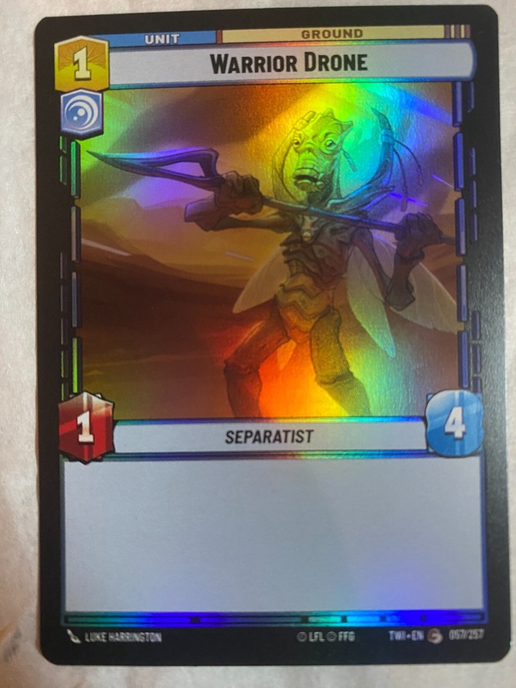 STAR WARS UNLIMITED TCG ToR WARRIOR DRONE Foil Card NM