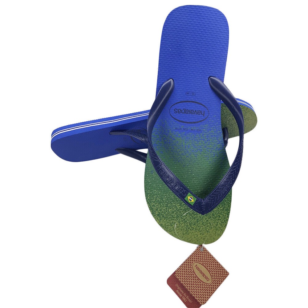 MSRP $29.99 NWT HAVAIANAS MEN'S BLUE BEACH THONG FLIP FLOPS SANDALS SIZE M13
