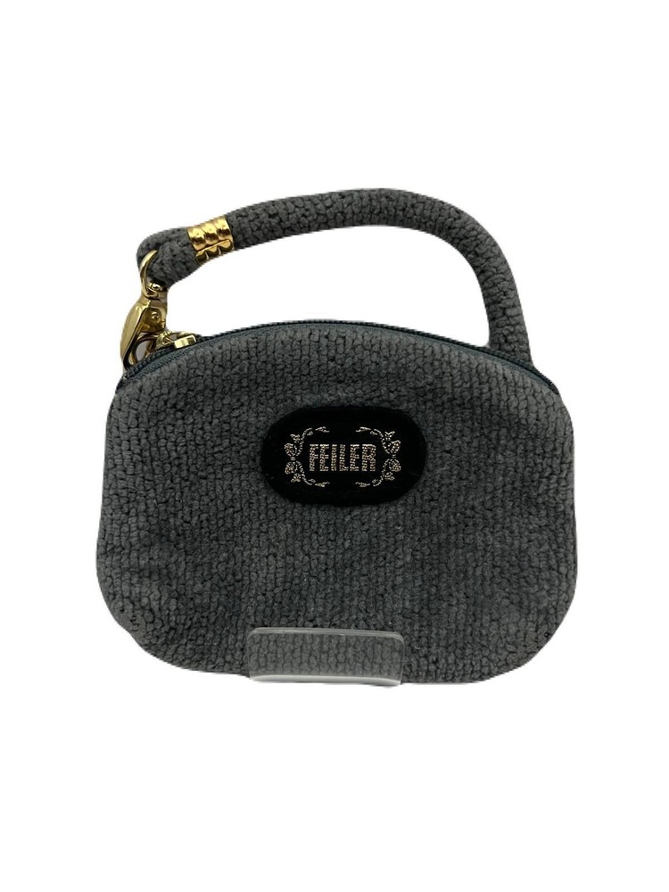 FEILER Gray Cotton Blend Makeup Bag Preowned E0507-47