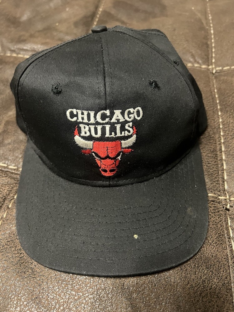 Chicago Bulls Hat Cap SnapBack NBA 1990s Michael Jordan Black Dome