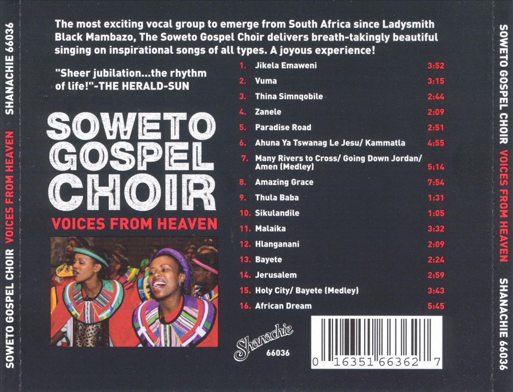 THE SOWETO GOSPEL CHOIR VOICES FROM HEAVEN NEW CD