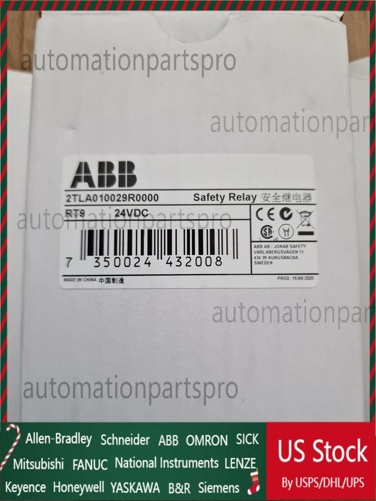 NEW ABB 2TLA010029R0000 SAFETY RELAY RT9 24VDC FREE SHIPPING