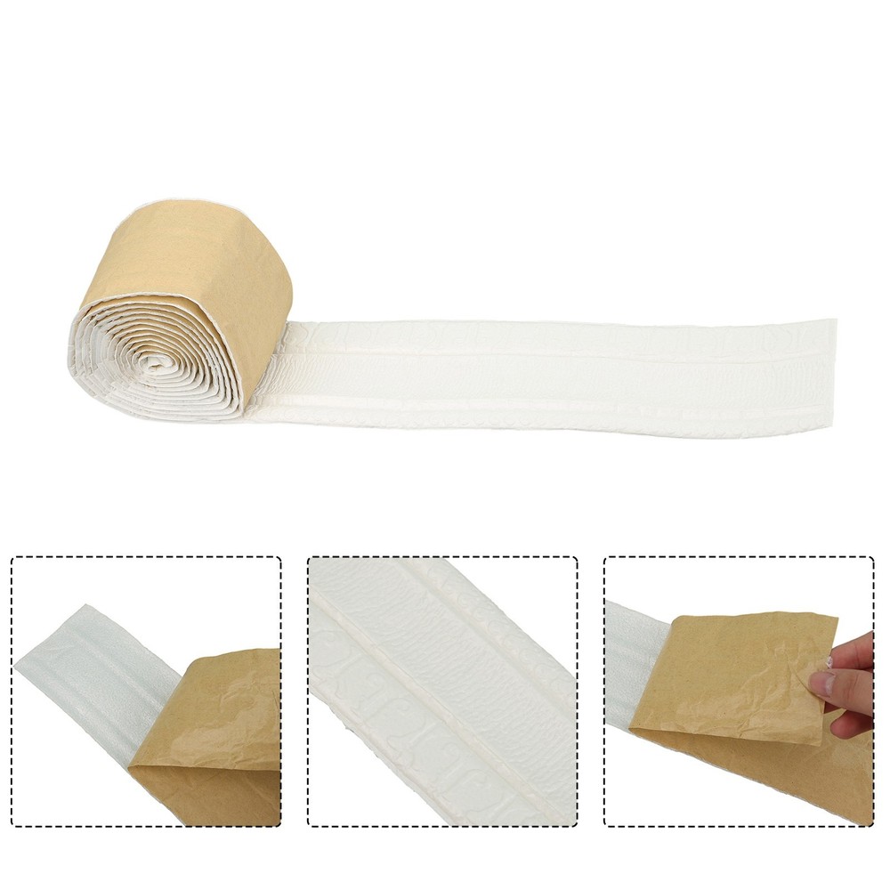 3D Self-Adhesive Wall Sticker Skirting Border Waterproof Decals Home Decor