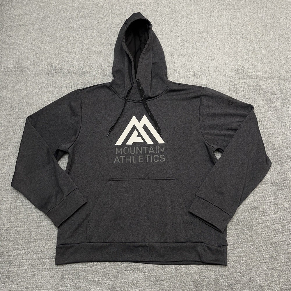 North Face Mens Medium Gray Fleece Hoodie Mountain Athletics Pullover Sweatshirt