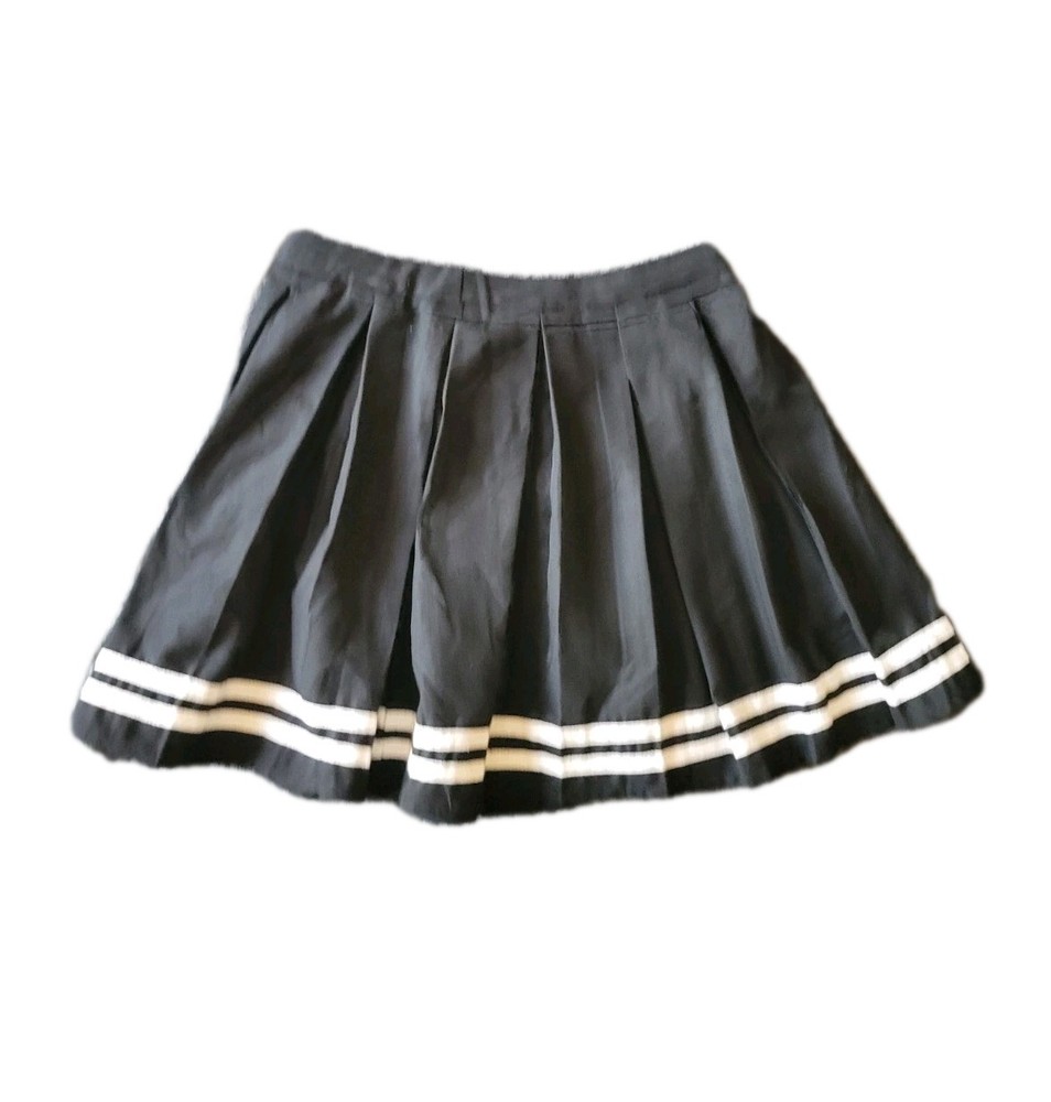 Hot Topic Pleated Mini Skirt Size Medium Gray Black Goth Schoolgirl Cospllay