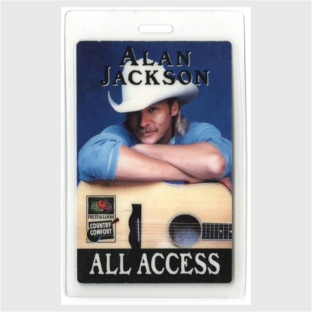 Alan Jackson 2000's Concert Tour All Access Laminated Backstage Pass