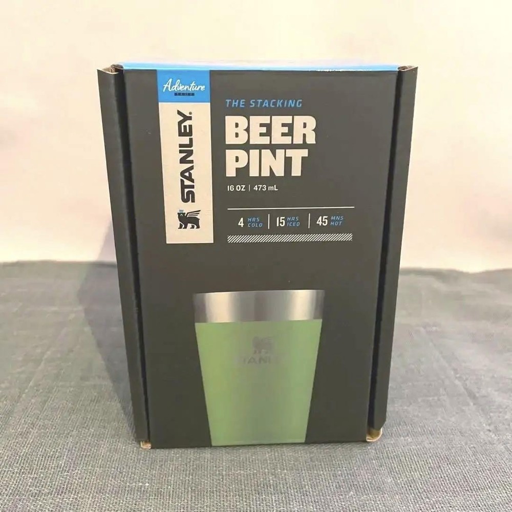 Stanley Vacuum Pint Stacking Beer Tumbler Mug Color Wasabi 0.47L With Box New