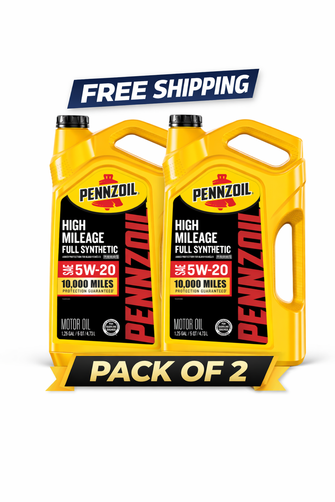 Pack of 2-Pennzoil High Mileage Full Synthetic 5W-20 Motor Oil, 5 Quart