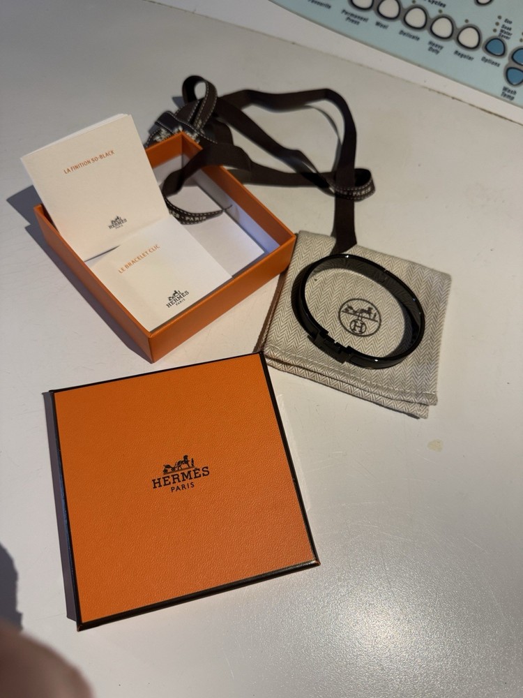 Hermes Clic H So Black Bracelet 19cm T6 Black Hardware