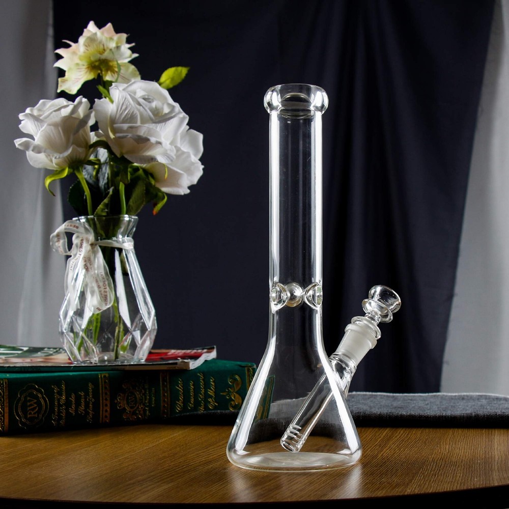 11in Bongs Glass Heavy Bong Hookah Water Pipe Bong Beaker 14mm Bowl