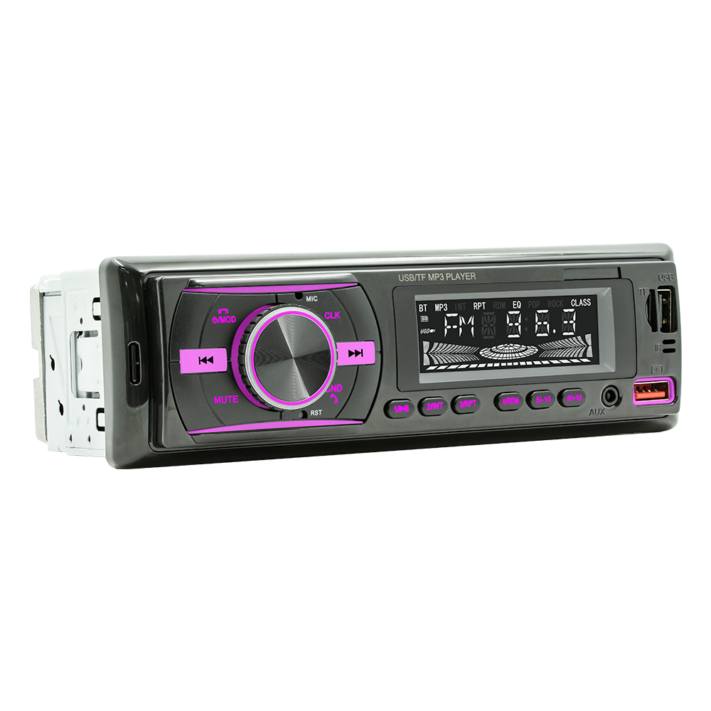1DIN Car Stereo with Bluetooth MP3 Player FM Radio AUX USB TF In-Dash Audio