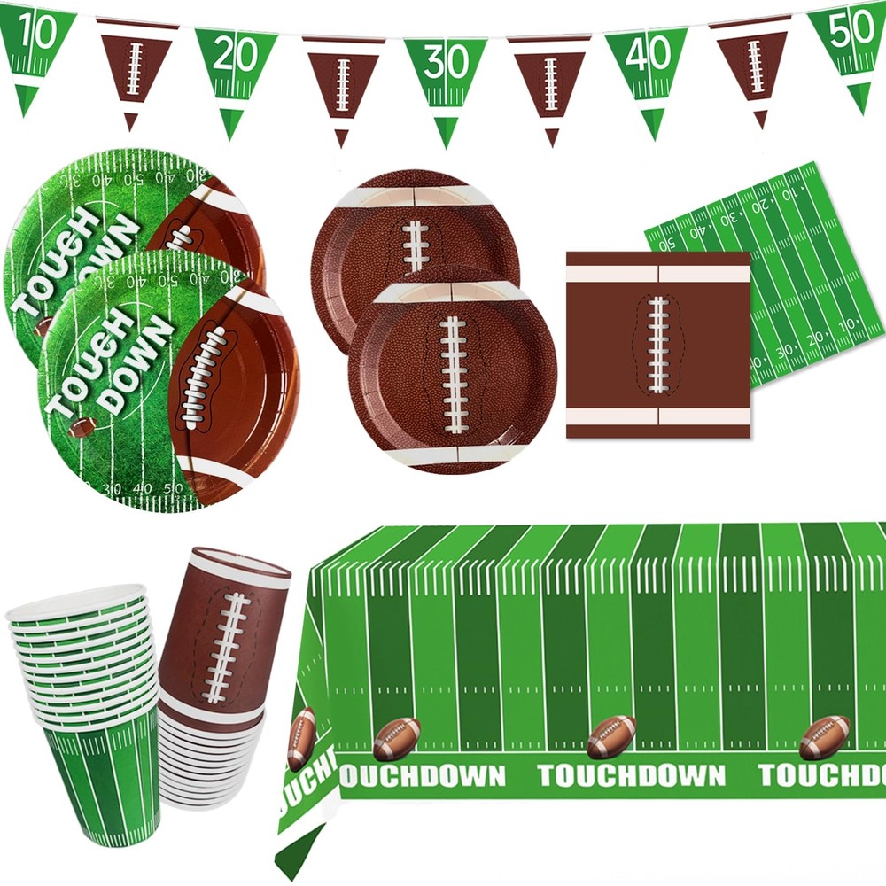 Football Party Supplies - 98pcs Football Themed Party Decorations Including P...