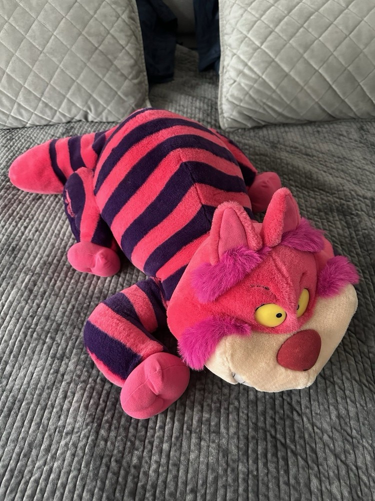 Vintage Rare Disney World 36 Inch Giant Cheshire Cat Alice in Wonderland Plush