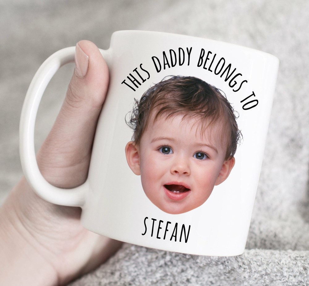 This Daddy Belongs To Mug Custom Photo Mugcoffee Mug Daddy's Gift Gift For Daddy