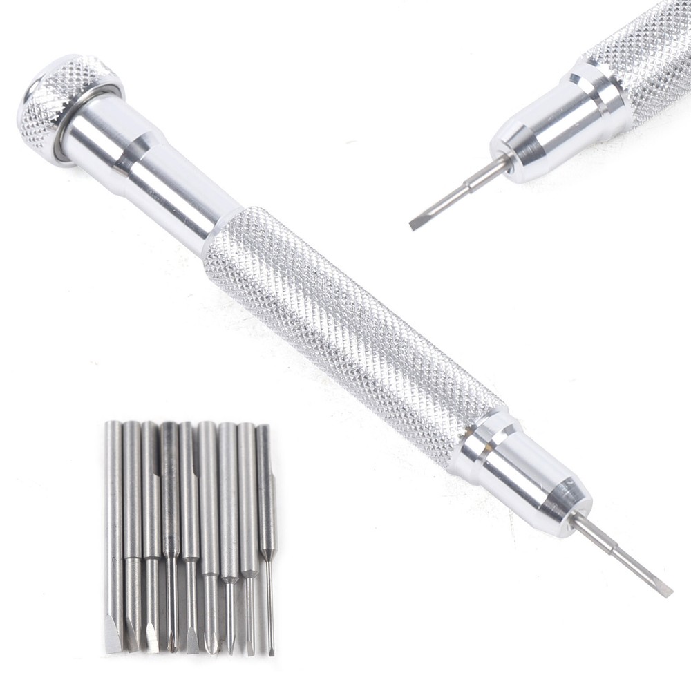 Precision Screwdriver Set for Watch Jewelry Repair with Cross and Flat Blades