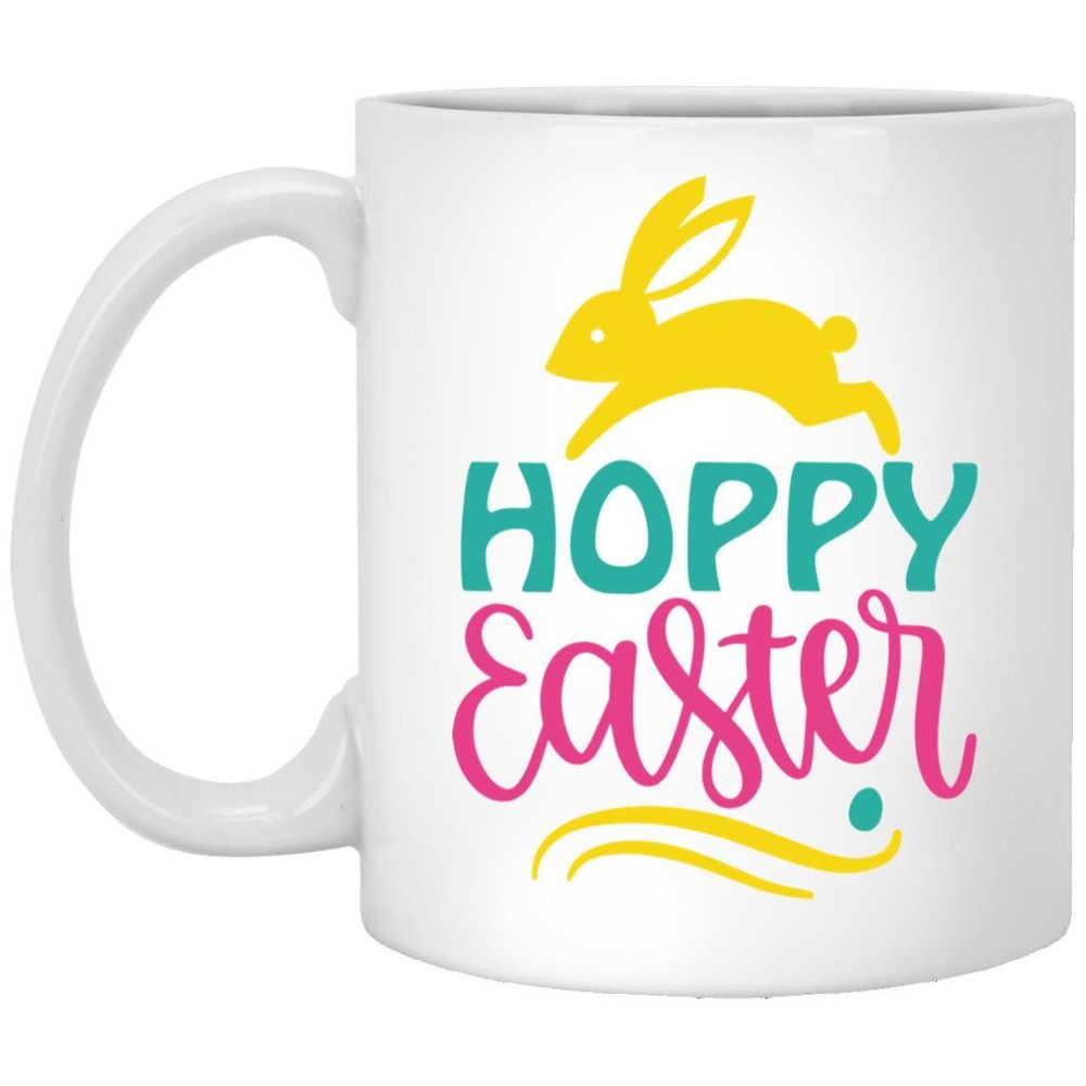 Hoppy Easter Coffee Mug Gift for Mom Dad Grandma Grandpa Brother