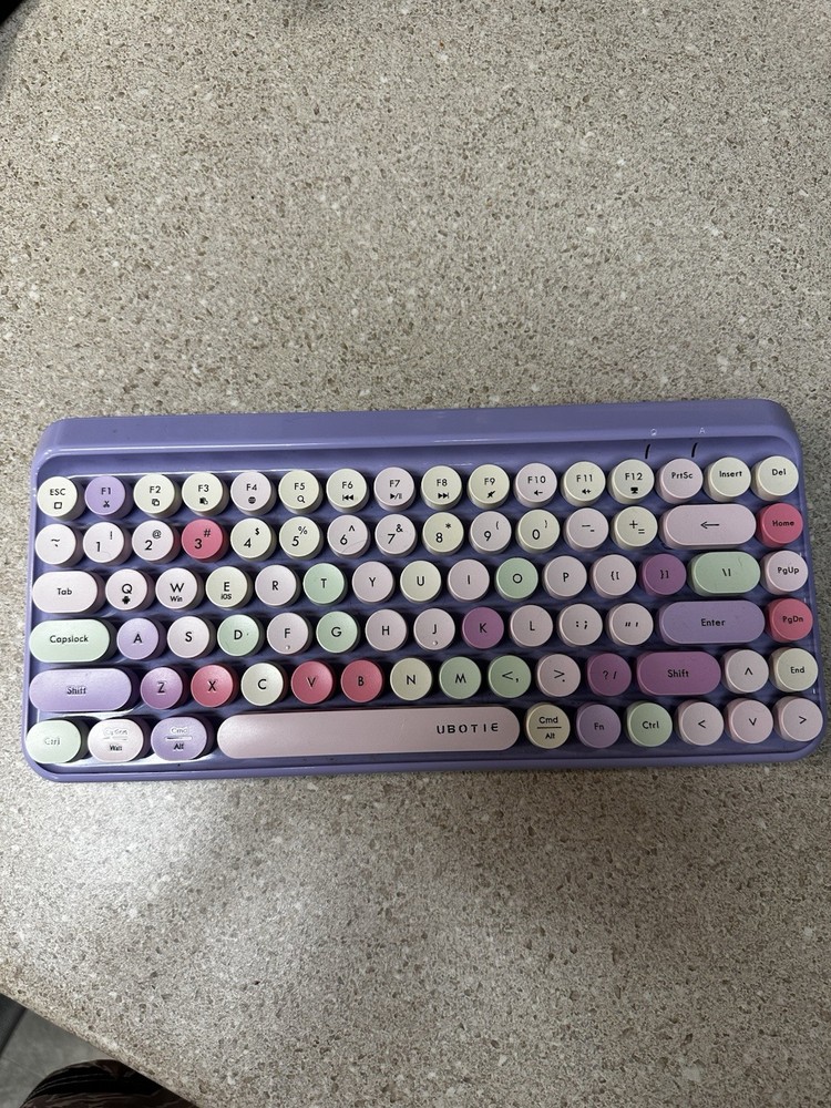 UBOTIE Wireless Bluetooth Keyboard with Colorful Backlit for PC Laptop Tablet