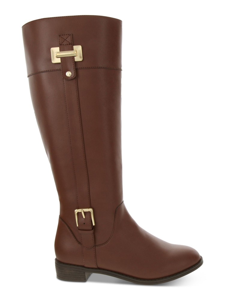 KAREN SCOTT Womens Brown Hardware Deliee2 Round Toe Block Heel Riding Boot 6 M