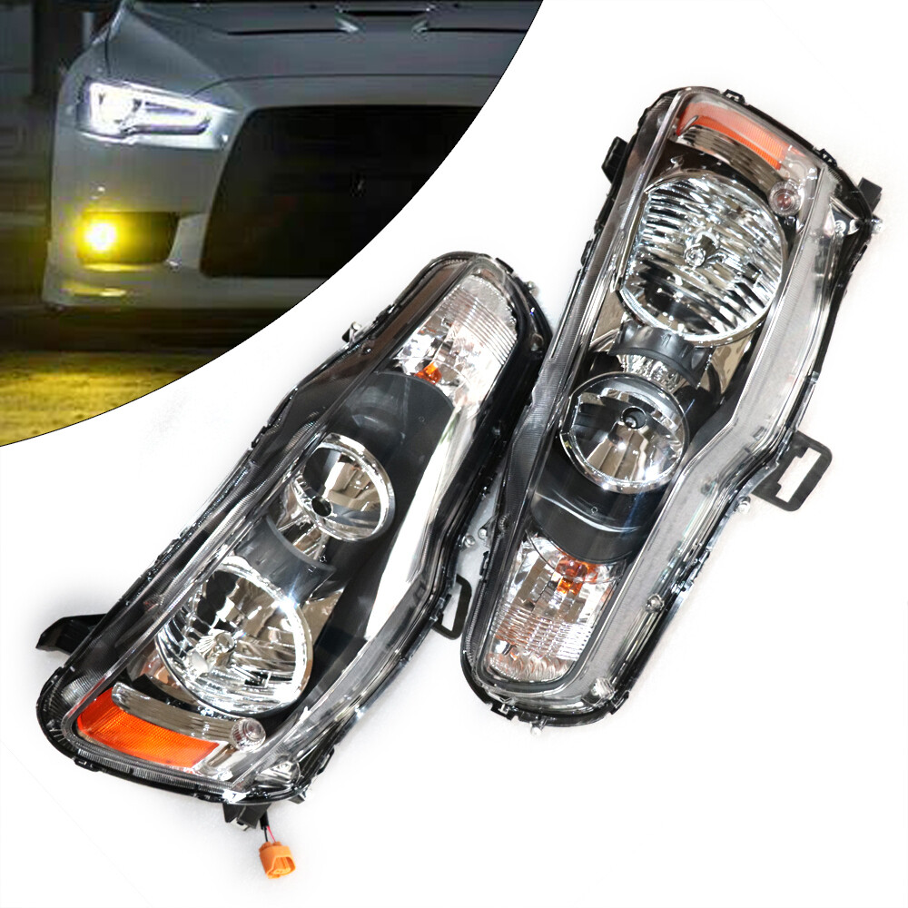 For Mitsubishi Lancer 2008-2017 Pair Halogen Headlights Headlamps Left + Right