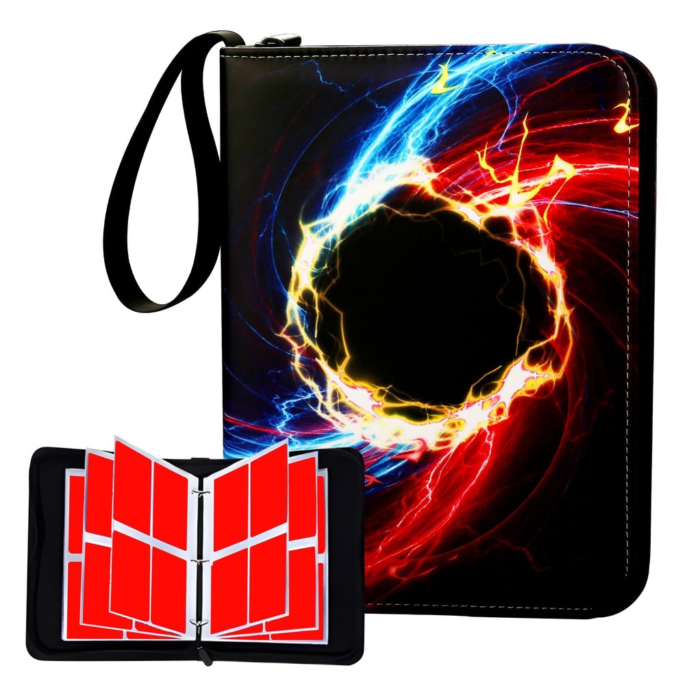 400-Card Trading Binder with 4 Pockets & 50 Pages - Portable Storage for Collectibles