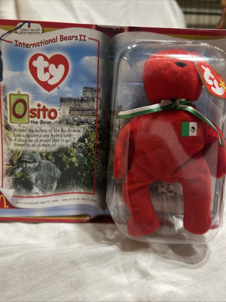 RARE McDonalds Ty Beanie International Bears II Osito the Bear 1999