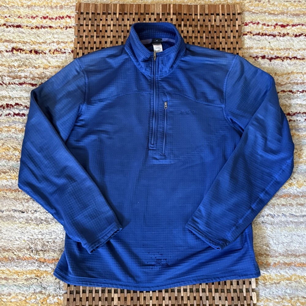 Patagonia R1 Tech Face 1/4 Zip Pullover Sweater Blue Men's Size Large L