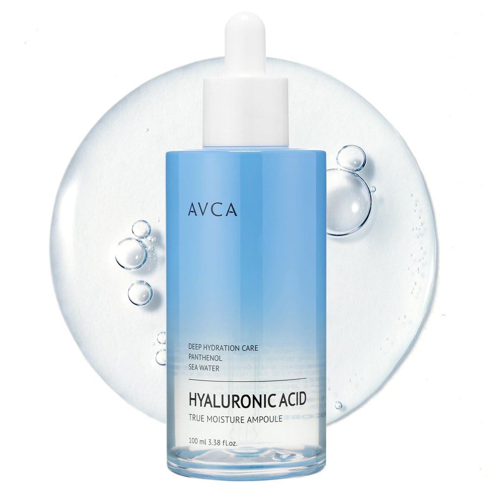 AVCA True Moisture Hyaluronic Acid Serum for Dry Dehydrated or Oily Skin