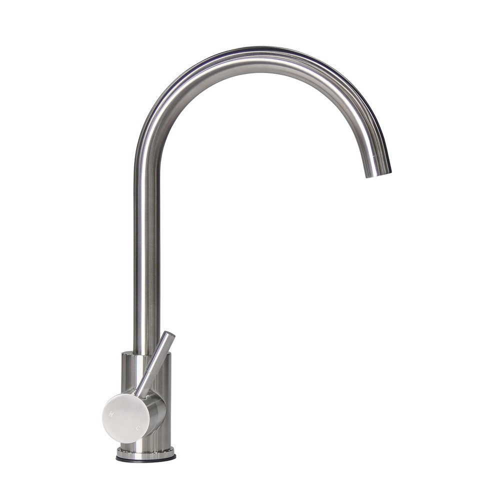 Flow Max Curved Gooseneck Kitchen Faucet for RVs and Residential