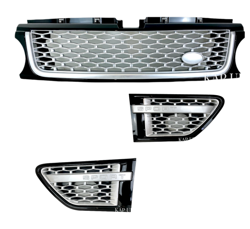 Range Rover Sport Front Grille Side Vents Silver Mesh L320 Fits 2010-2013 L320