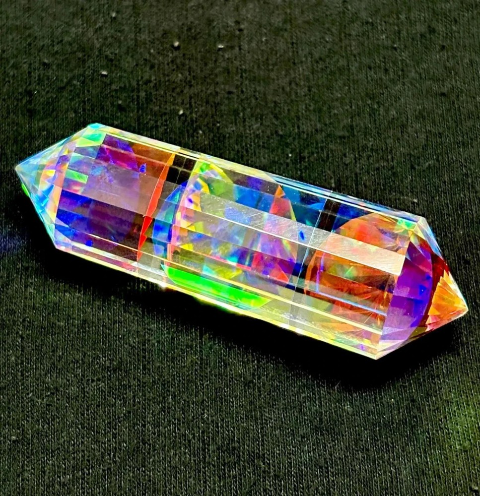 202 Carat Mystic Topaz Pencil Fine Stone: Rainbow Fire Loose Gemstone