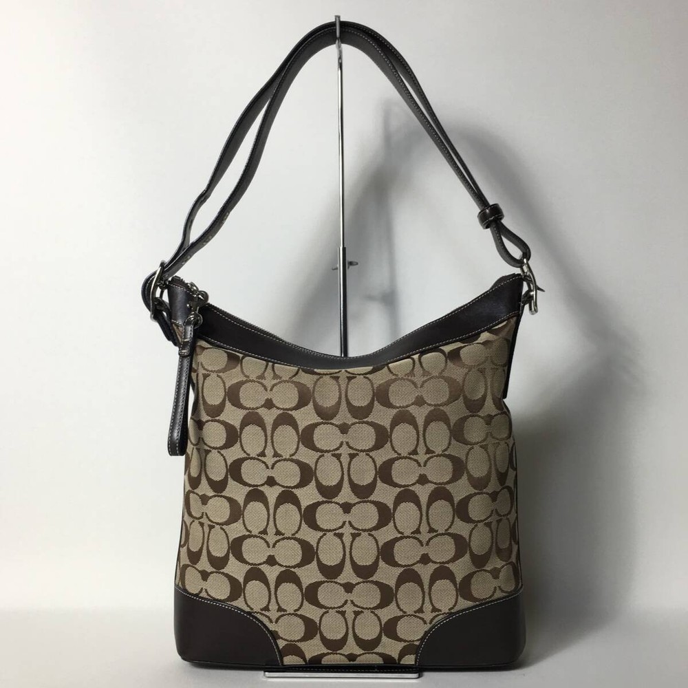 Coach Signature Dark Brown Shoulder Bag 75B184