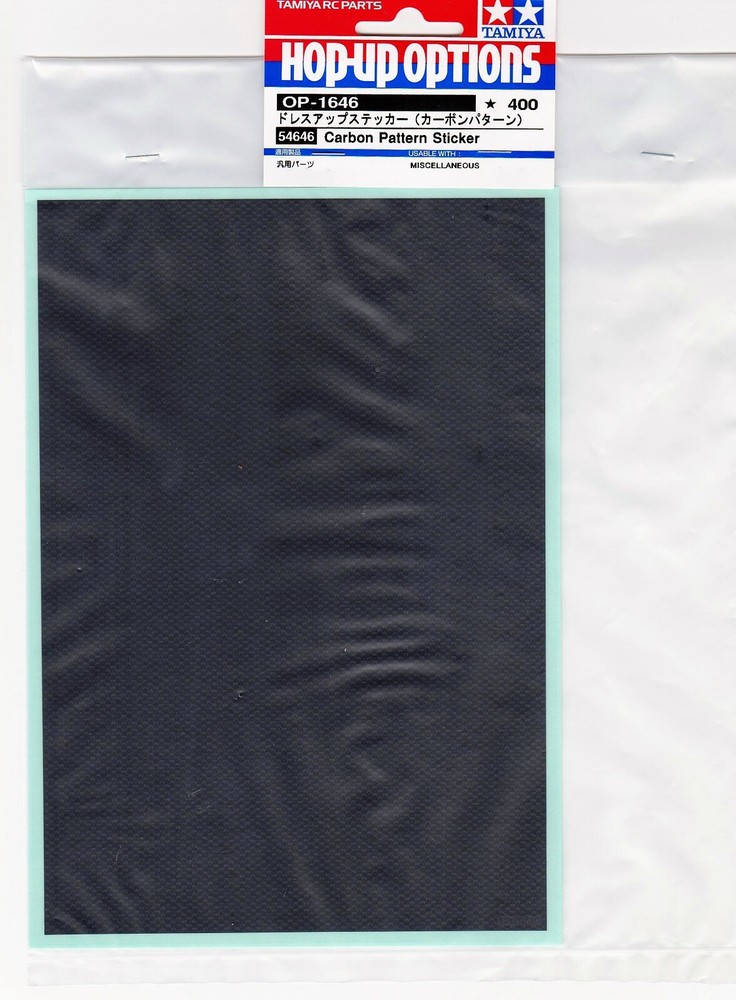 Graphite-Carbon Fiber Sticker Sheet for 1:10 RC Cars & Trucks Tamiya 54646