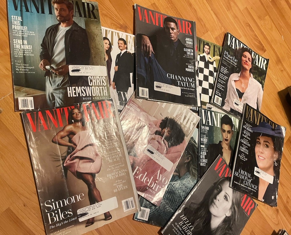 Vanity Fair Magazine Lot 11 Anne Hathaway Bad Bunny Channing Tatum Simone Biles