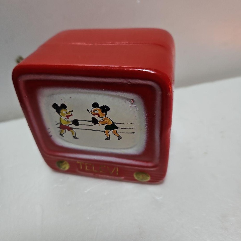 Rare Item Mickey Piggy Bank Tv Boxing