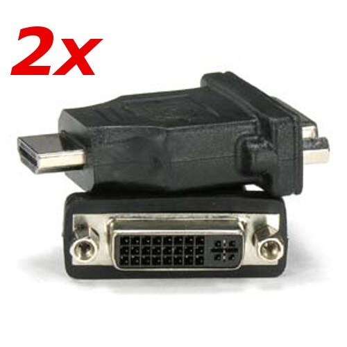 2 PACK DVI-D 24+1 Pin Dual Link Female to HDMI Male Adapter Converter Monitor PC