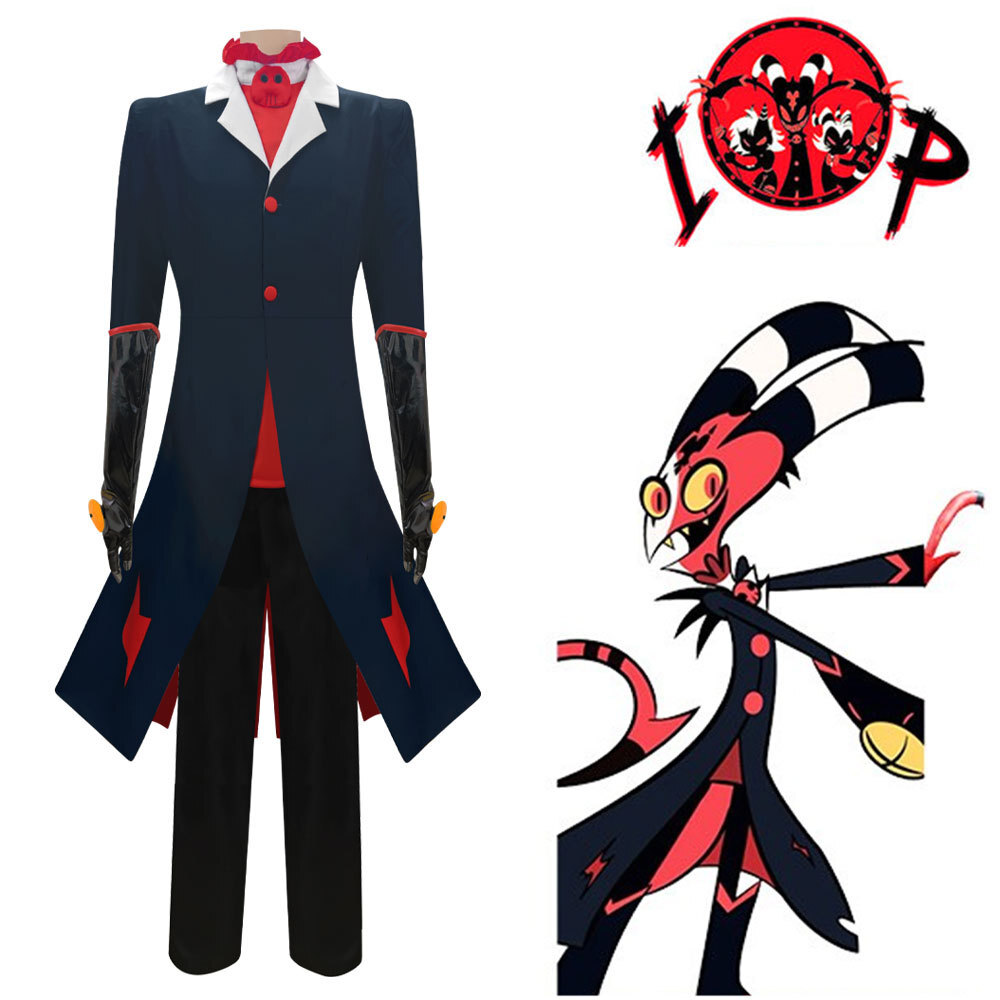 Hazbin Hotel Cosplay Moxxie Costume Helluva Boss Uniform Anime Adult Outfit