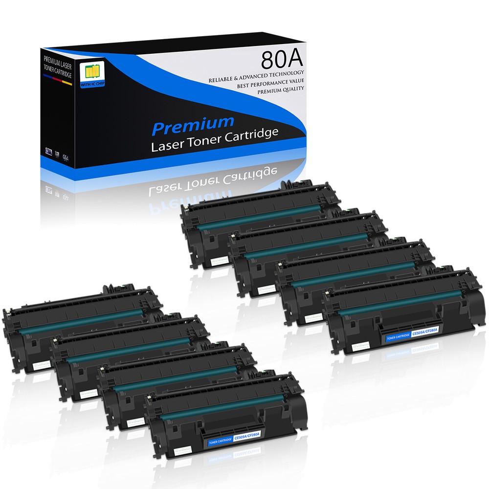 HP LaserJet Pro 400 M401 Series 80A Black Toner Cartridge 8-Pack CF280A