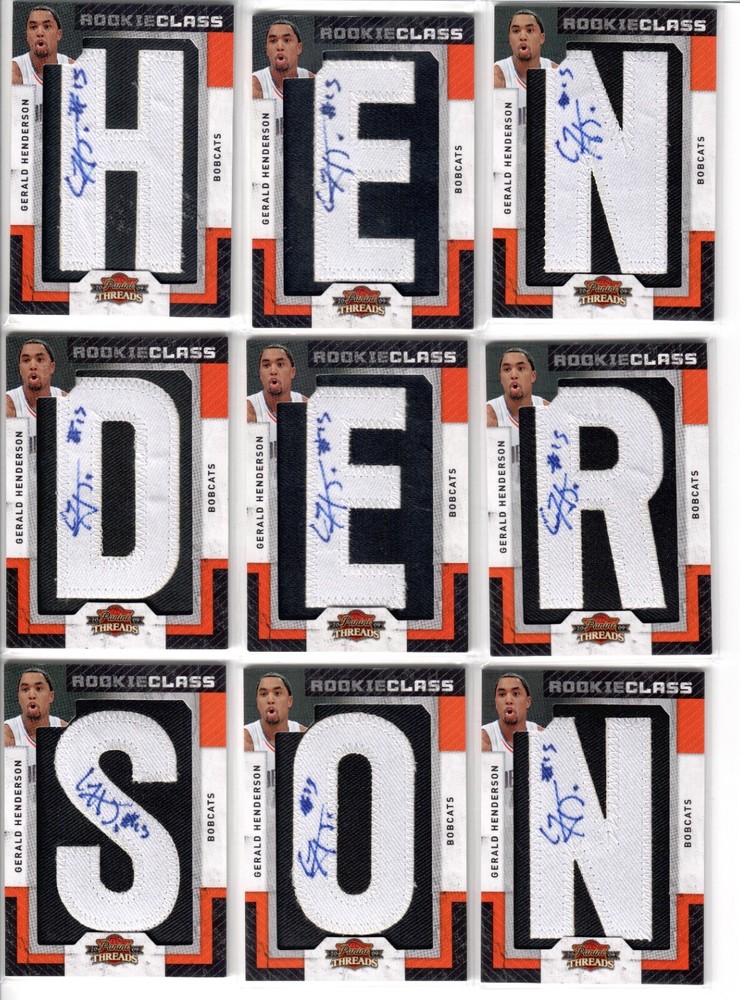 Gerald Henderson 2009-10 Panini Threads RC Auto Name Set
