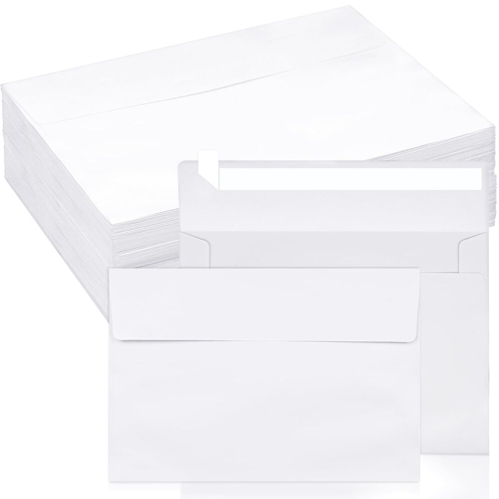 50 Packs White A7 Envelopes 5x7 Self Seal Envelopes for Invitations Photos po...