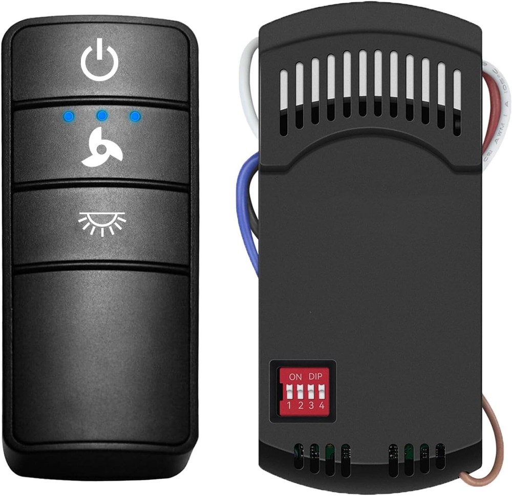 3-Speed Ceiling Fan Remote Control with Light Dimmer - Easy Install & Ergonomic Design