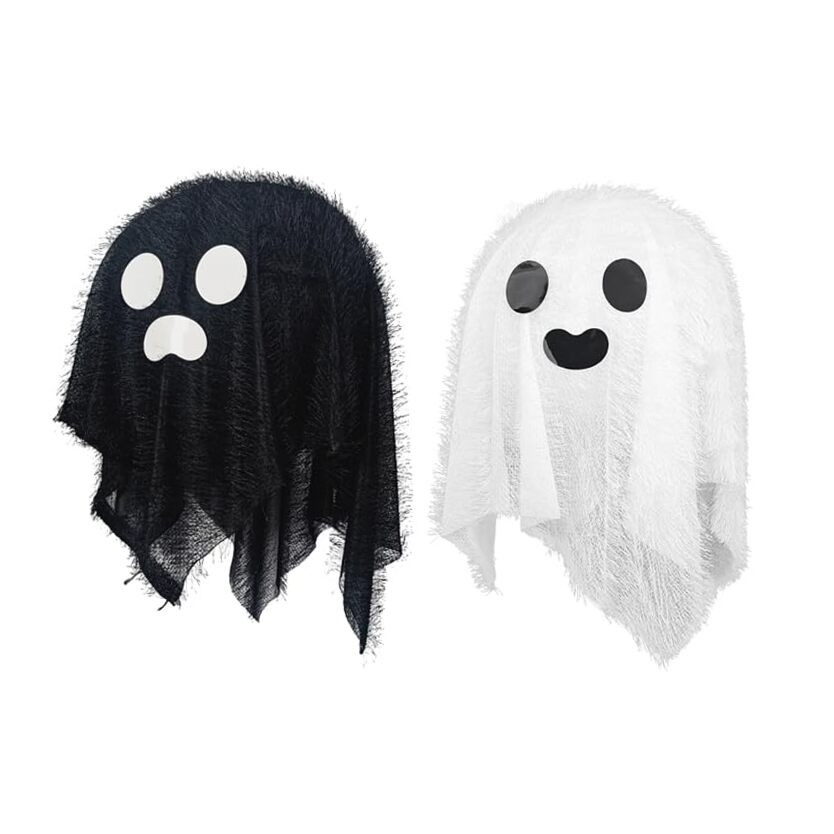 2 Pieces Halloween Paper Lanterns Hanging Lanterns Ghost Lanterns for